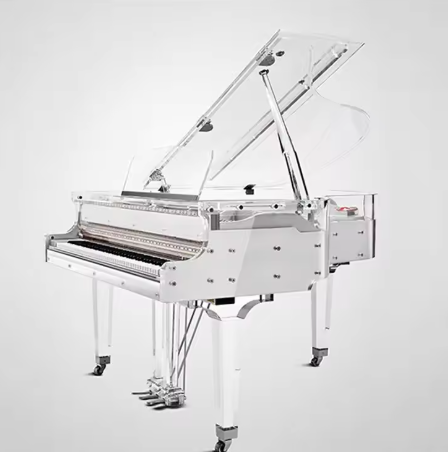 C-170 透明アクリルグランドピアノ スプルース音板 88鍵クリスタルピアノ 19層硬材熱圧ピンブロック